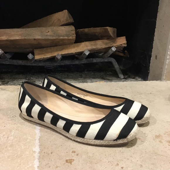 kate spade Shoes - Kate Spade striped flats Size 7 fit like 6.5